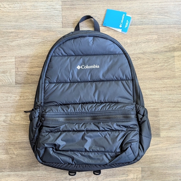 NWT Columbia Pike Lake 20L Puffer Black Unisex Backpack - Picture 1 of 6